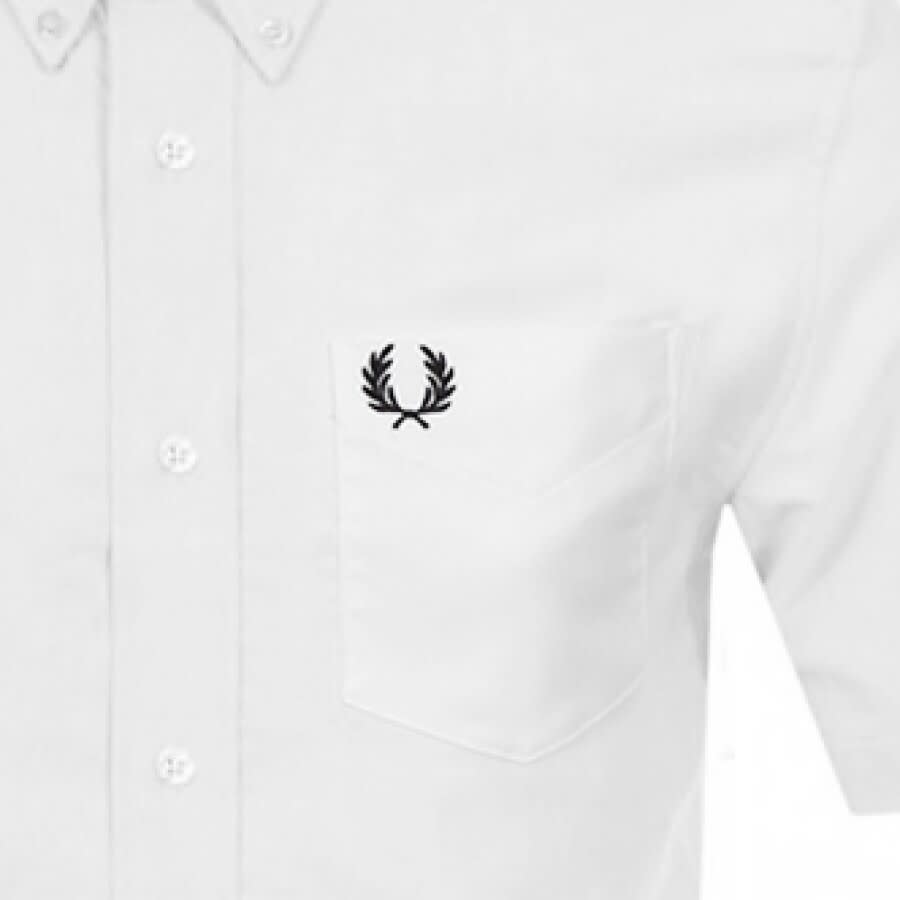 Fred perry short sleeve oxford shirt white best sale